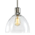 ZEEV Lighting ZIGRINA 8 Inch E26 Clear Globe Glass Pendant Light and in Polished Nickel Metal Finish Model: P11707-E26-PN-G11