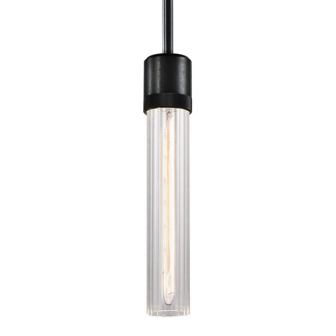 ZEEV Lighting ZIGRINA 8 Inch E26 Clear Globe Glass Pendant Light and in Satin Brushed Black Metal Finish Model: P11708-E26-SBB-G11