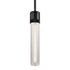 ZEEV Lighting ZIGRINA 8 Inch E26 Clear Globe Glass Pendant Light and in Satin Brushed Black Metal Finish Model: P11708-E26-SBB-G11