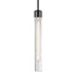 ZEEV Lighting ZIGRINA 8 Inch E26 Clear Globe Glass Pendant Light and in Satin Brushed Black with Nickel Metal Finish Model: P11708-E26-SBB-K-PN-G11