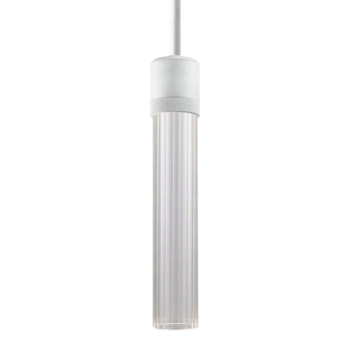 ZEEV Lighting ZIGRINA 8 Inch LED 3CCT Clear Globe Glass Pendant Light and in Matte White Metal Finish Model: P11702-LED-MW-G11