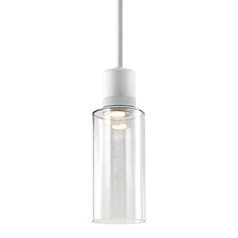 ZEEV Lighting ZIGRINA 8 Inch LED 3CCT Clear Globe Glass Pendant Light and in Matte White Metal Finish Model: P11702-LED-MW-G11