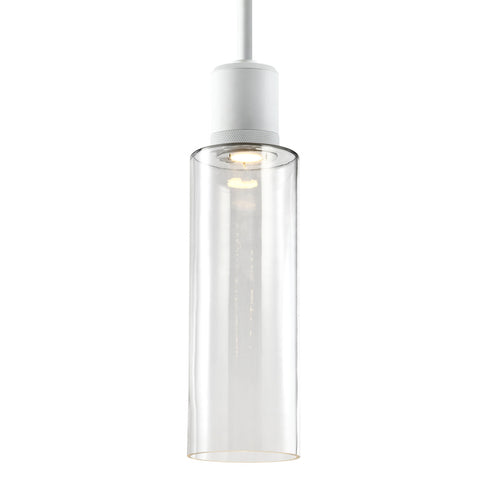 ZEEV Lighting ZIGRINA 8 Inch LED 3CCT Clear Globe Glass Pendant Light and in Matte White Metal Finish Model: P11702-LED-MW-G11