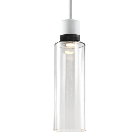 ZEEV Lighting ZIGRINA 8 Inch LED 3CCT Clear Globe Glass Pendant Light and in Matte White with Black Metal Finish Model: P11702-LED-MW-K-SBB-G11