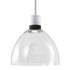 ZEEV Lighting ZIGRINA 8 Inch LED 3CCT Clear Globe Glass Pendant Light and in Matte White with Black Metal Finish Model: P11702-LED-MW-K-SBB-G11