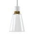 ZEEV Lighting ZIGRINA 8 Inch LED 3CCT Clear Globe Glass Pendant Light and in Matte White with Brass Metal Finish Model: P11702-LED-MW-K-AGB-G11