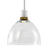 ZEEV Lighting ZIGRINA 8 Inch LED 3CCT Clear Globe Glass Pendant Light and in Matte White with Brass Metal Finish Model: P11702-LED-MW-K-AGB-G11