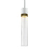 ZEEV Lighting ZIGRINA 8 Inch LED 3CCT Clear Globe Glass Pendant Light and in Matte White with Brass Metal Finish Model: P11702-LED-MW-K-AGB-G11