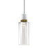 ZEEV Lighting ZIGRINA 8 Inch LED 3CCT Clear Globe Glass Pendant Light and in Matte White with Brass Metal Finish Model: P11702-LED-MW-K-AGB-G11