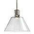 ZEEV Lighting ZIGRINA 8 Inch LED 3CCT Clear Globe Glass Pendant Light and in Polished Nickel Metal Finish Model: P11703-LED-PN-G11