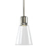 ZEEV Lighting ZIGRINA 8 Inch LED 3CCT Clear Globe Glass Pendant Light and in Polished Nickel Metal Finish Model: P11703-LED-PN-G11