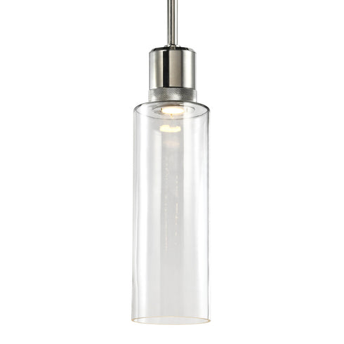 ZEEV Lighting ZIGRINA 8 Inch LED 3CCT Clear Globe Glass Pendant Light and in Polished Nickel Metal Finish Model: P11703-LED-PN-G11