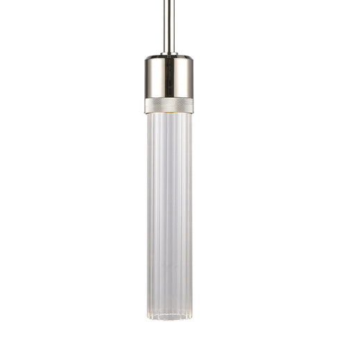 ZEEV Lighting ZIGRINA 8 Inch LED 3CCT Clear Globe Glass Pendant Light and in Polished Nickel Metal Finish Model: P11703-LED-PN-G11