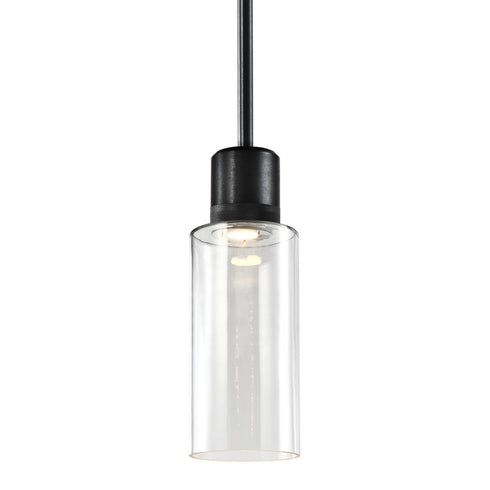 ZEEV Lighting ZIGRINA 8 Inch LED 3CCT Clear Globe Glass Pendant Light and in Satin Brushed Black Metal Finish Model: P11704-LED-SBB-G11