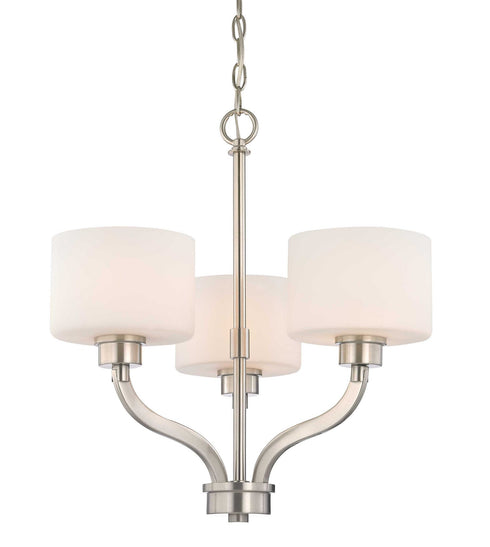 1267-09 Dolan Designs Kalina 3lt Chandelier Satin Nickel