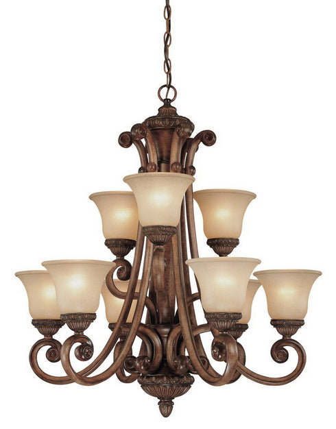 2402-54 Dolan Designs Carlyle 9 Light Chandelier Canyon Clay