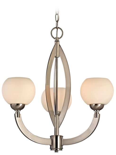 2967-09 Dolan Designs Odyssey 3 Light Chandelier Satin Nickel
