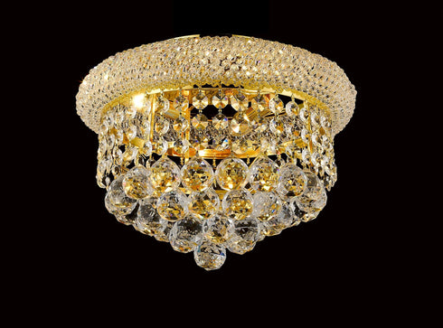 7113 10.5" wide Crystal Balls Ceiling Light in Gold