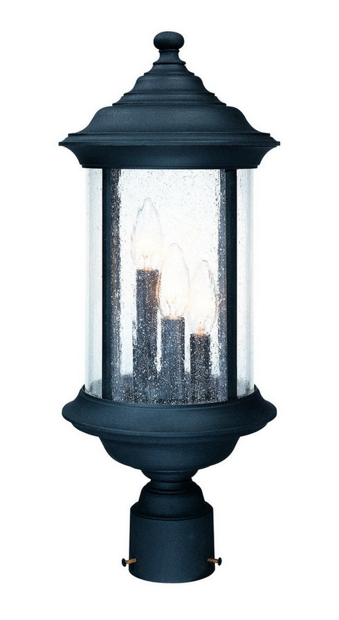918-50 Dolan Designs Walnut Grove 3 Light Post Black