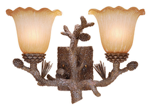 AS-VLU002PT Vaxcel Aspen 2L Vanity Pine Tree