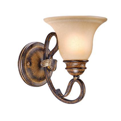 BE-VLU001AW Vaxcel Berkeley 1L Wall Light Aged Walnut
