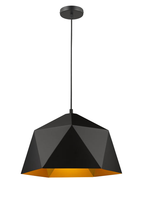 Bethel International 1 Light Single Pendant Lighting Model: YS7702-1PB-BK