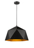 Bethel International 1 Light Single Pendant Lighting Model: YS7702-1PB-BK