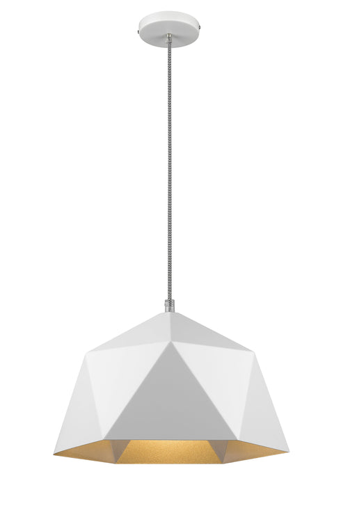 Bethel International 1 Light Single Pendant Lighting Model: YS7702-1PM-WH