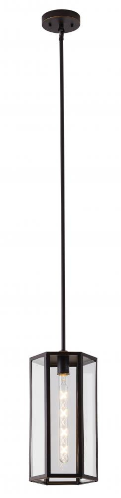 Bethel International 1 Light Outdoor Pendant Model: KC05P15BLK