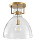 Bethel International 1 Light Semi Flush Mount Model Number: LC02FM14BLK