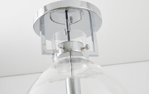 Bethel International 1 Light Semi Flush Mount Model Number: LC02FM14BLK