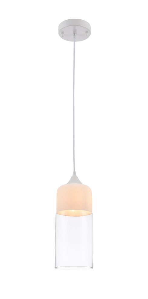 Bethel International 1 Light Single Pendant Lighting Model: DU67WH