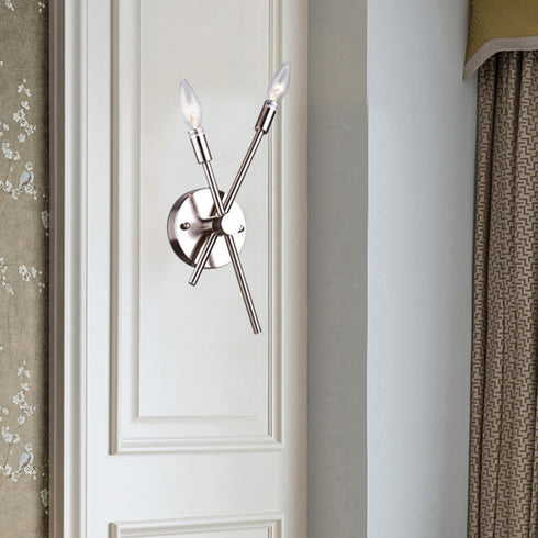 Bethel International 2 Light Wall Sconce Model: DU75SN