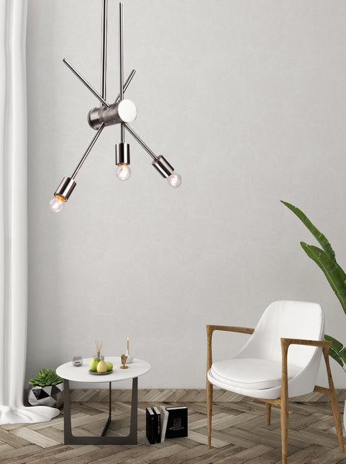 Bethel International 3 Light Ceiling Fixture Model: DU76SN