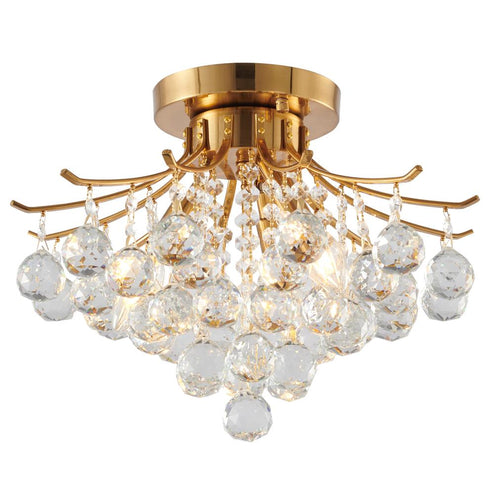 Bethel International 3 Light Semi Flush Mount Model: BET02FM16BR