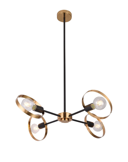 Bethel International 4 Light Ceiling Fixture Model: TR73C27BR
