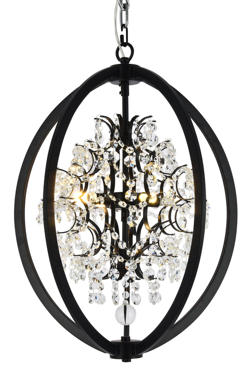 Bethel International 4 Light Chandelier Model: LA10C18BLK