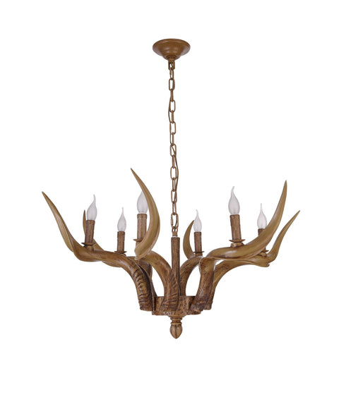 Bethel International 6 Light Antler Lighting Model: YA26C35BR