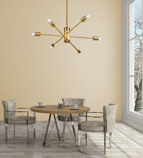 Bethel International 6 Light Ceiling Fixture Model: DU77G