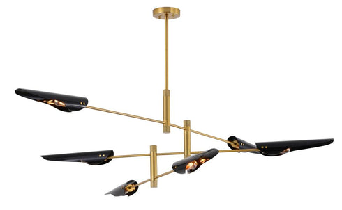Bethel International 6 Light Chandelier Model: DU86C82BR