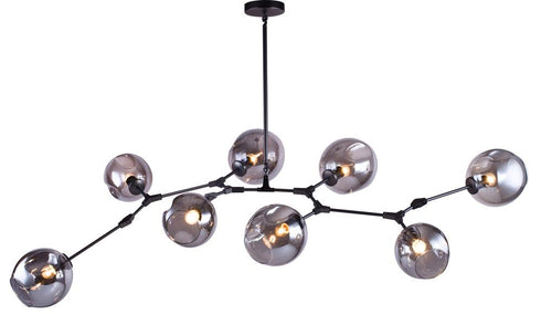 Bethel International 8 Light Ceiling Fixture Model: MA11XBLK-SMK