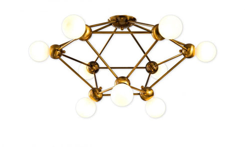 Bethel International 9 Light Semi Flush Mount Model: GL330C27G