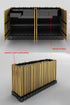 Bethel International Stainless Steel & Leather Furniture Model: GP14GD