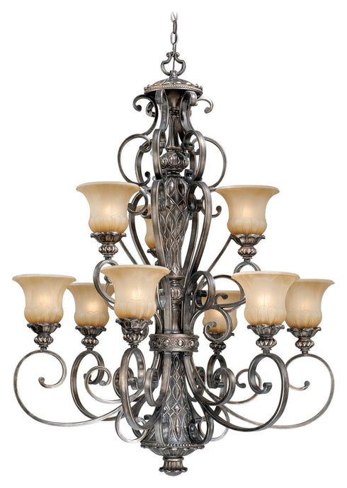 BG-CHU009PZ Vaxcel Bellagio 9L Chandelier Parisian Bronze
