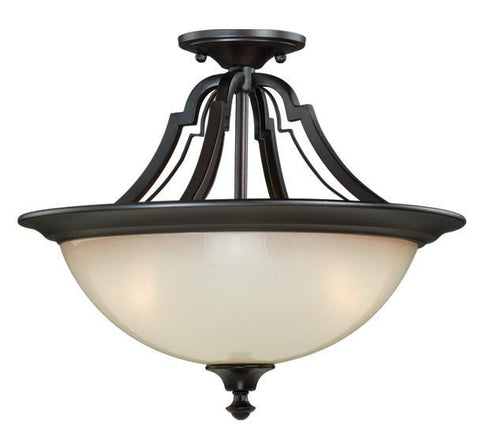 C0016 Vaxcel Elba 15-1/2" Semi-Flush Mount New Bronze