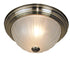 CC1751A Vaxcel Flush Mount 11" Antique Brass w/Frosted Melon Glass