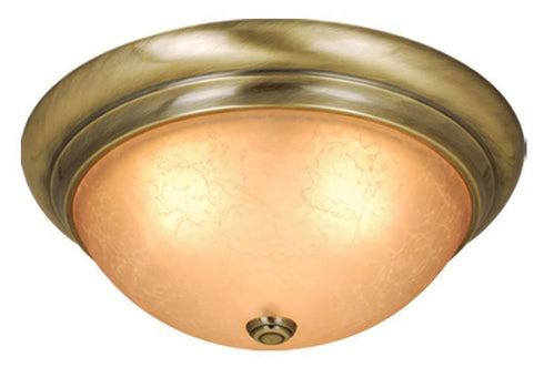 CC38215A Vaxcel Monrovia 15" Flush Mount Antique Brass