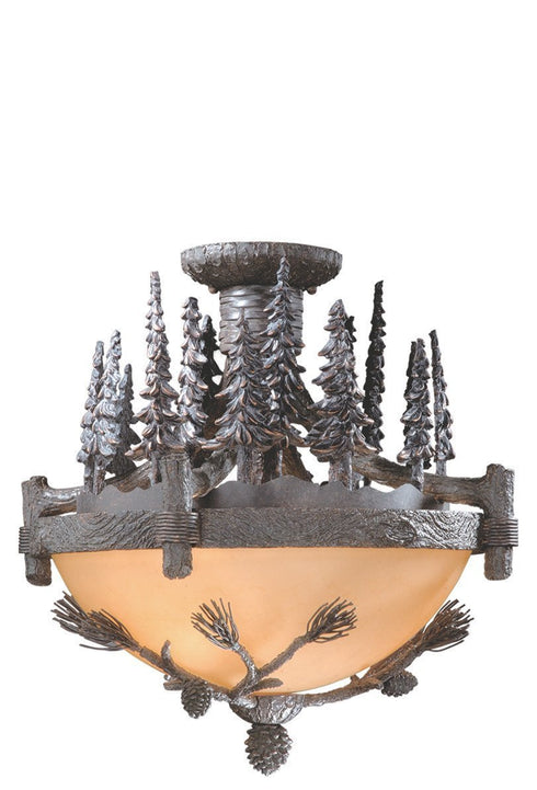 CF65219CP Vaxcel Jasper 19" Semi-Flush Mount (Dual Mount) Coal Patina