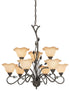 CH38809OL Vaxcel Vine 9L Chandelier Oil Shale