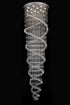 Chrome 106" High Double Spiral Crystal Chandelier
